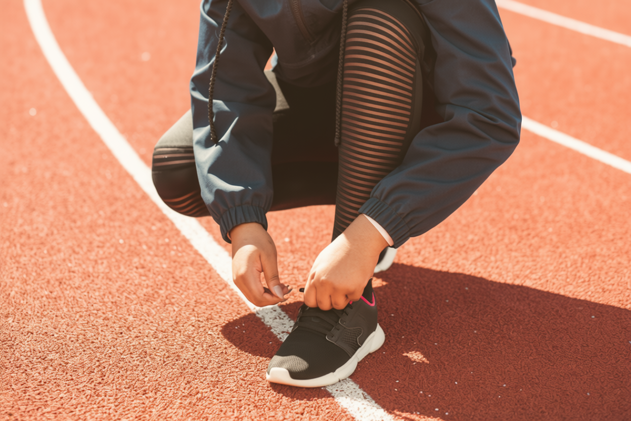 ภาพรองเท้าวิ่งบนลู่วิ่งเทียบสองรุ่น