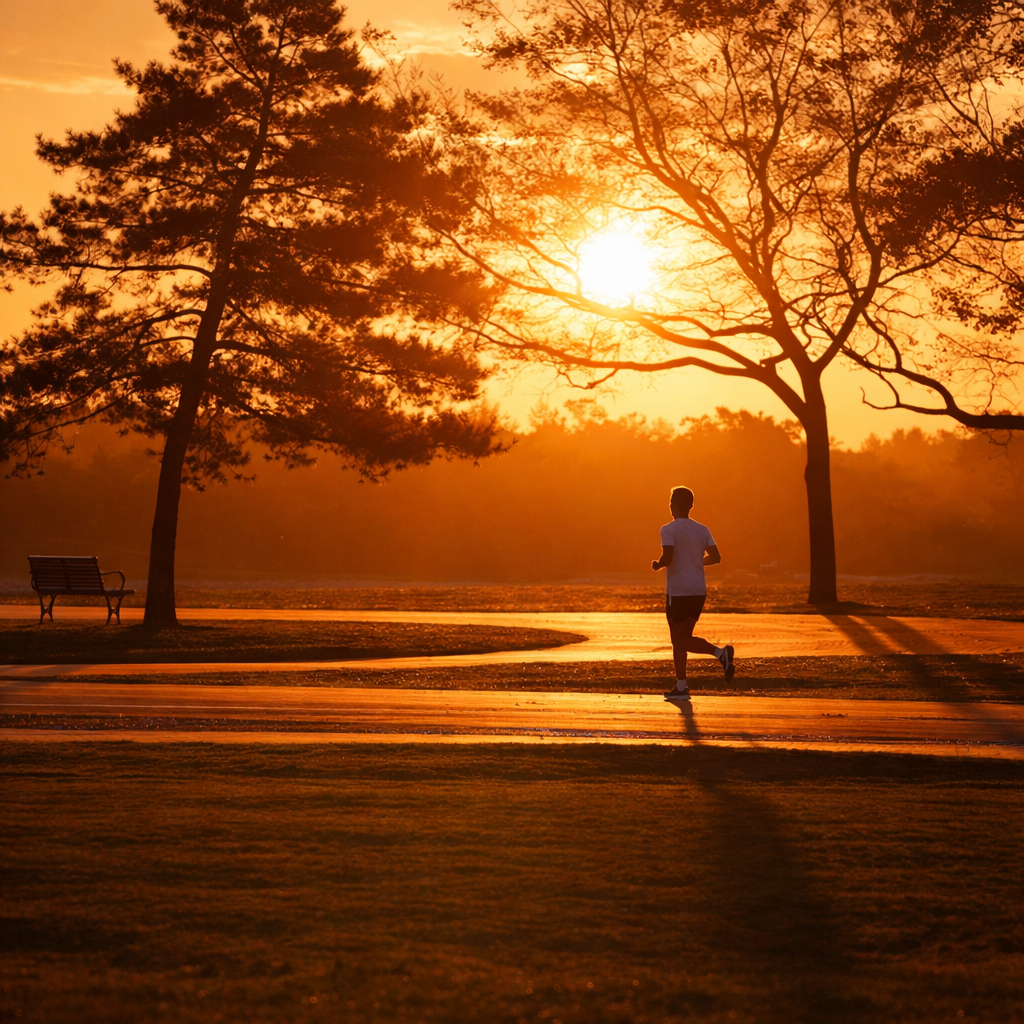 A person enjoys a vibrant orange